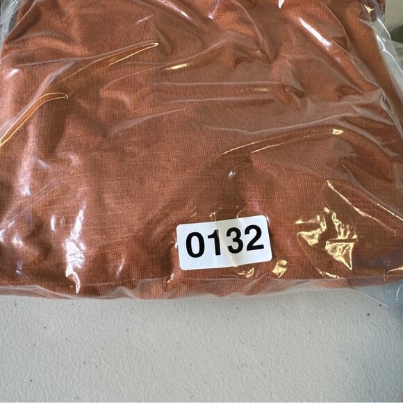 Daily Practice Rust Brown Ruched Mini Sweater Dress Open Back Long Sleeve Small - Picture 12 of 12